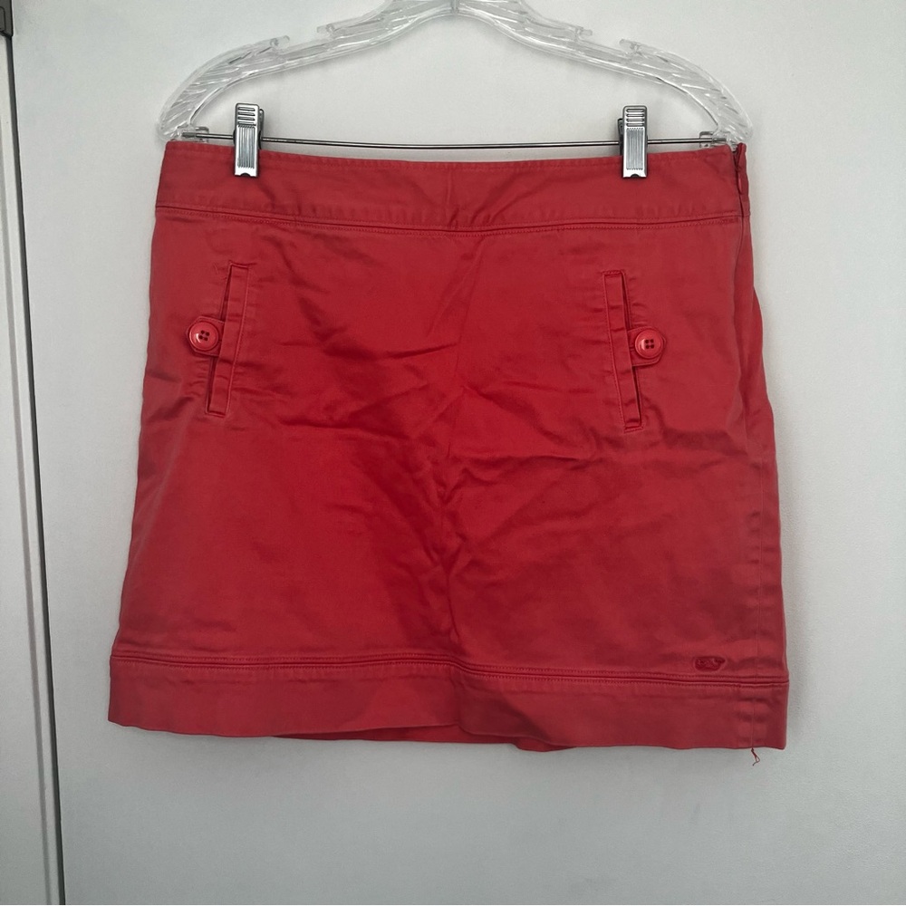 Vineyard vines women’s size 10 coral mini skirt, zip closure, lined